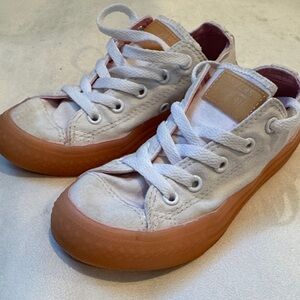 Converse Kids White and Pink Sneakers 13T